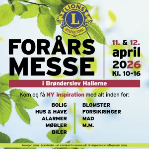 Vi deltager på Forårsmessen i Brønderslev d. 11. og 12. april 2026